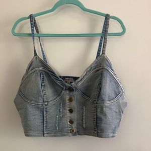 Denim crop top